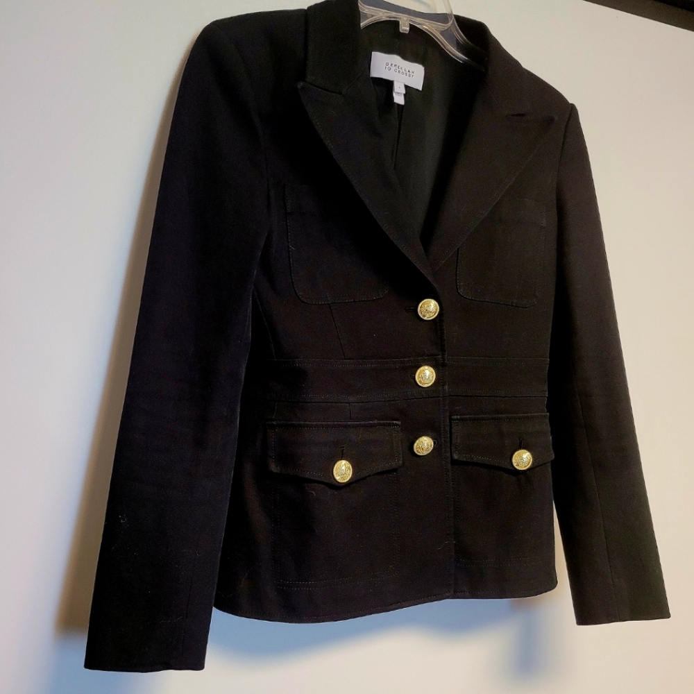 Derek Lam 10 Crosby  Black Utility Jacket Blazer Size 6 - Picture 4 of 7